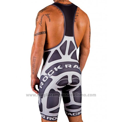 2016 Abbigliamento Ciclismo Rock Racing Argentato e Marrone Manica Corta e Salopette